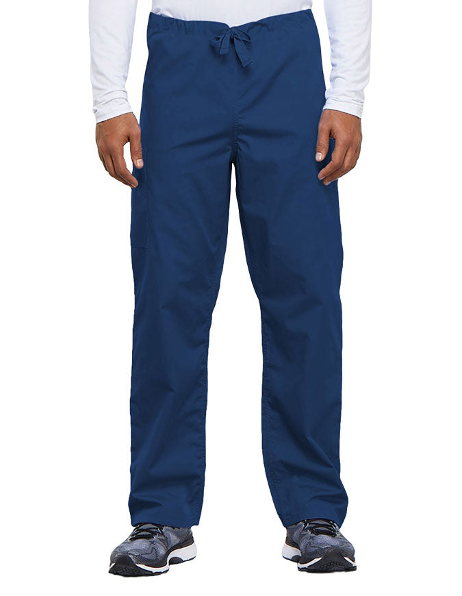 Cherokee Workwear Unisex Tall Drawstring Medical Scrub Pants - Galaxy Blue