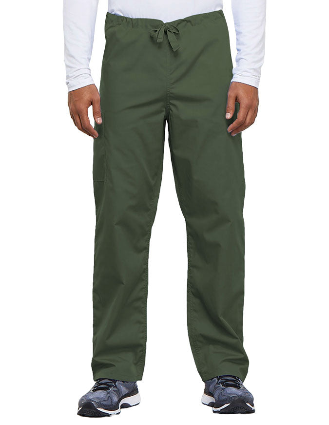 Cherokee Workwear Unisex Tall Drawstring Medical Scrub Pants - Olive