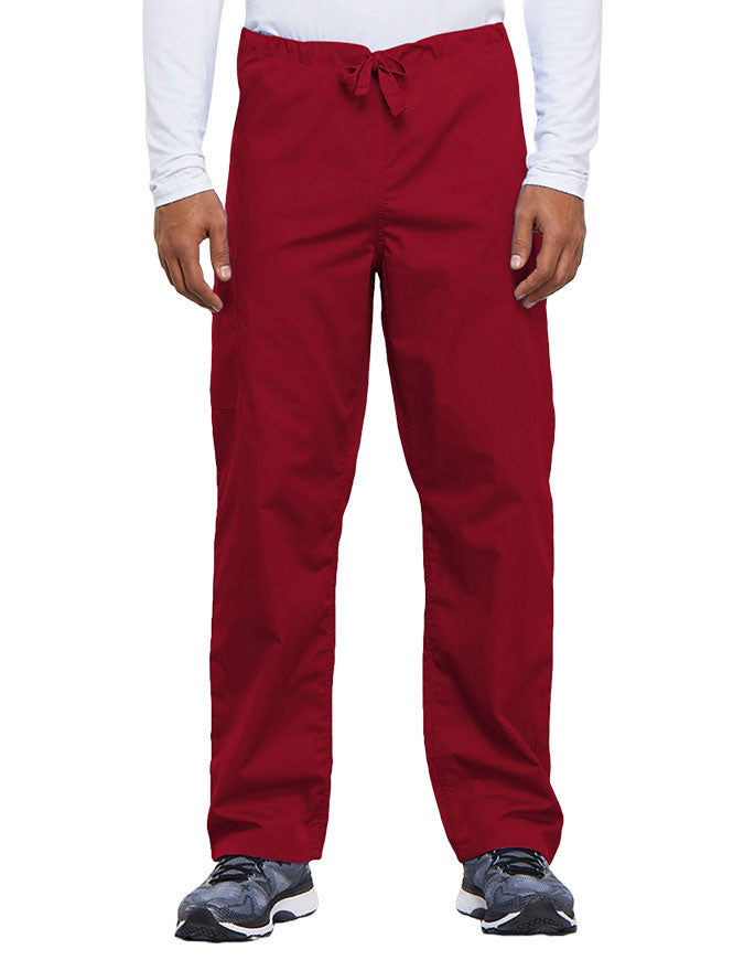 Cherokee Workwear Unisex Tall Drawstring Medical Scrub Pants - Red