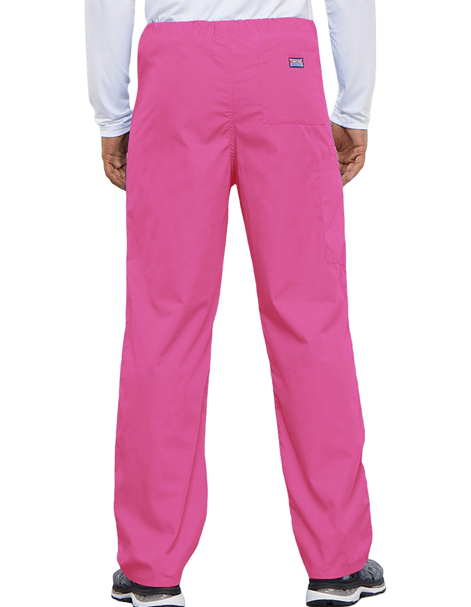 Cherokee Workwear Unisex Petite Drawstring Scrub Pants - Shocking Pink