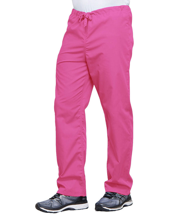 Cherokee Workwear Unisex Tall Drawstring Medical Scrub Pants - Shocking Pink