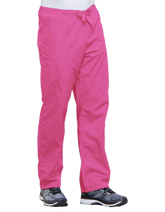 Cherokee Workwear Unisex Tall Drawstring Medical Scrub Pants - Shocking Pink