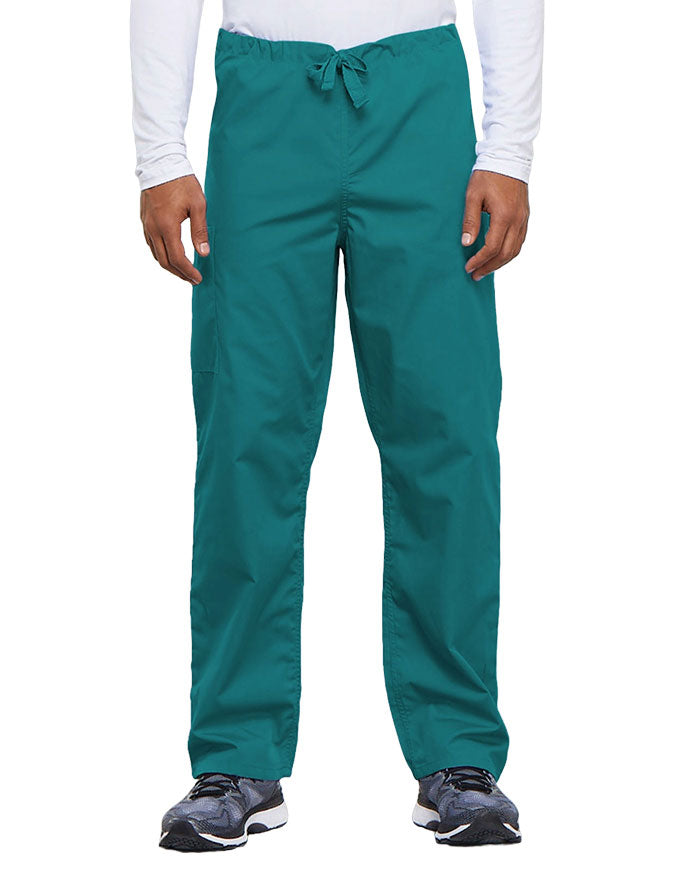 Cherokee Workwear Unisex Tall Drawstring Medical Scrub Pants - Teal Blue