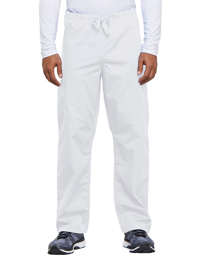 Cherokee Workwear Unisex Tall Drawstring Medical Scrub Pants - White