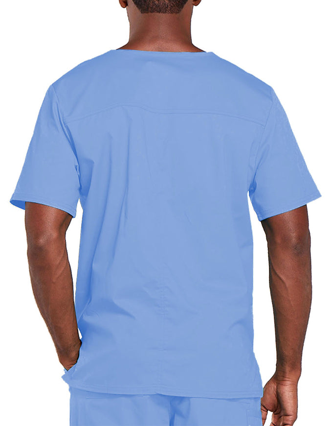 Cherokee Workwear Unisex V-Neck Nurses Scrub Top - Ciel Blue