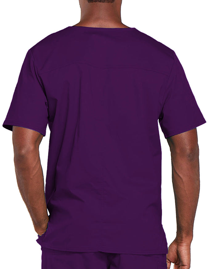 Cherokee Workwear Unisex V-Neck Nurses Scrub Top - Grape