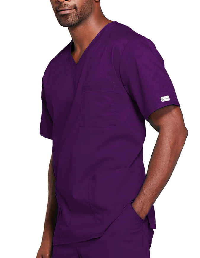 Cherokee Workwear Unisex V-Neck Nurses Scrub Top - Grape