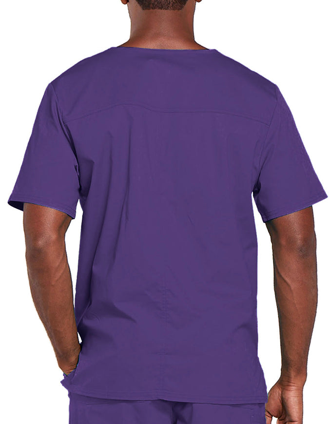 Cherokee Workwear Unisex V-Neck Nurses Scrub Top - Eggplant