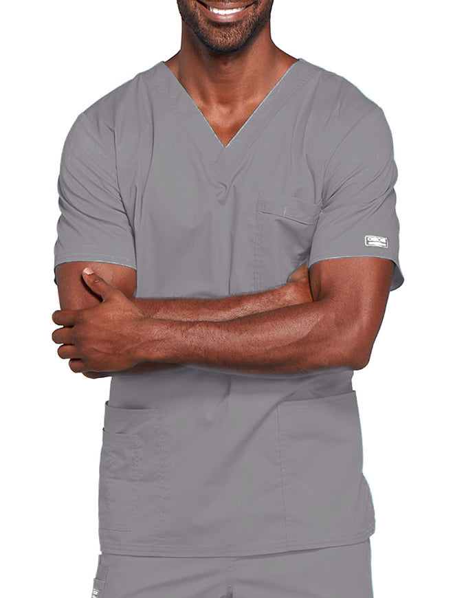 Cherokee Workwear Unisex V-Neck Nurses Scrub Top - Grey