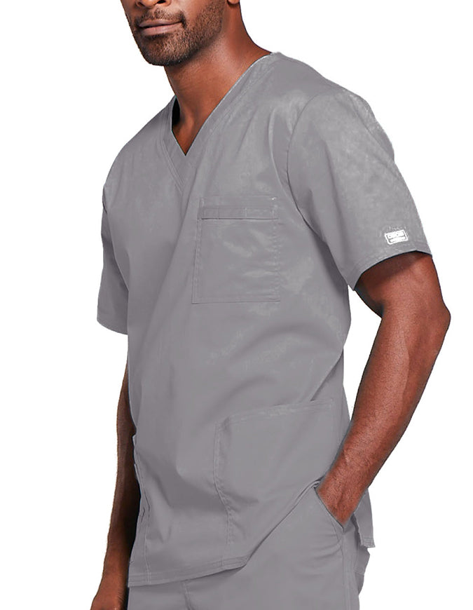 Cherokee Workwear Unisex V-Neck Nurses Scrub Top - Grey