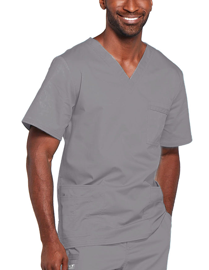 Cherokee Workwear Unisex V-Neck Nurses Scrub Top - Grey