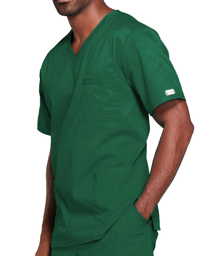 Cherokee Workwear Unisex V-Neck Nurses Scrub Top - Hunter Green