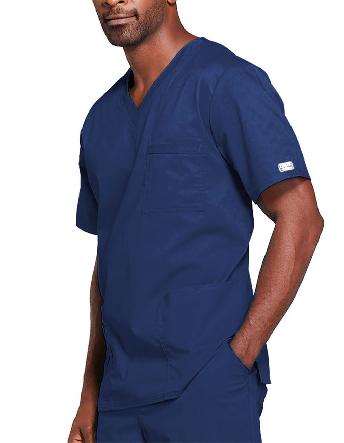 Cherokee Workwear Unisex V-Neck Nurses Scrub Top - Navy