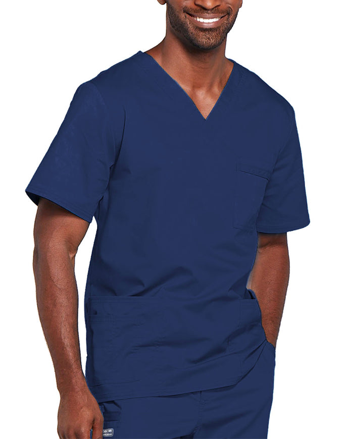 Cherokee Workwear Unisex V-Neck Nurses Scrub Top - Navy