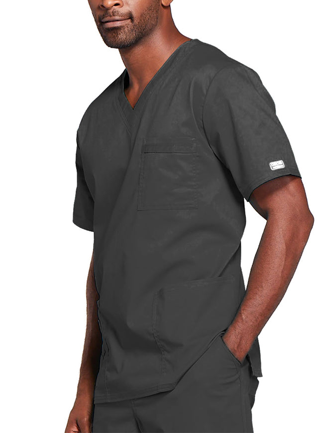 Cherokee Workwear Unisex V-Neck Nurses Scrub Top - Pewter