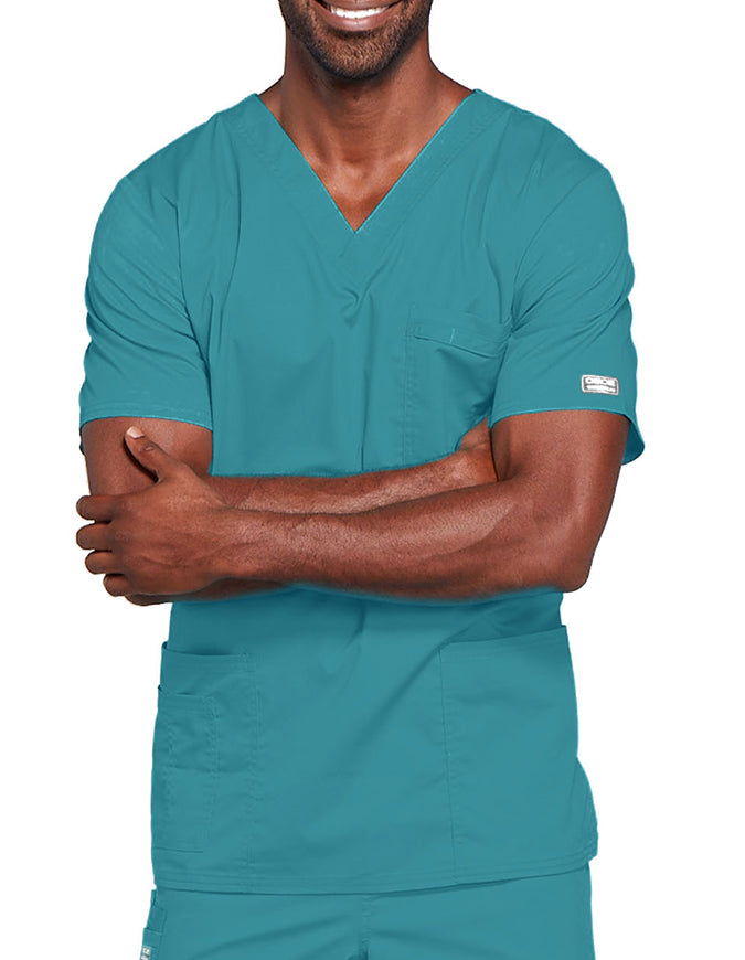 Cherokee Workwear Unisex V-Neck Nurses Scrub Top - Teal Blue