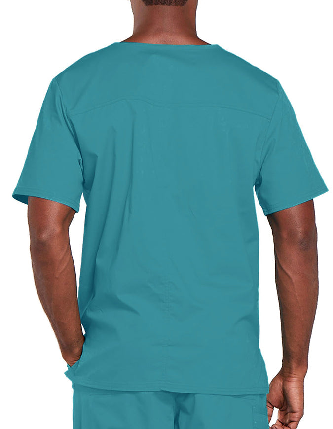 Cherokee Workwear Unisex V-Neck Nurses Scrub Top - Teal Blue