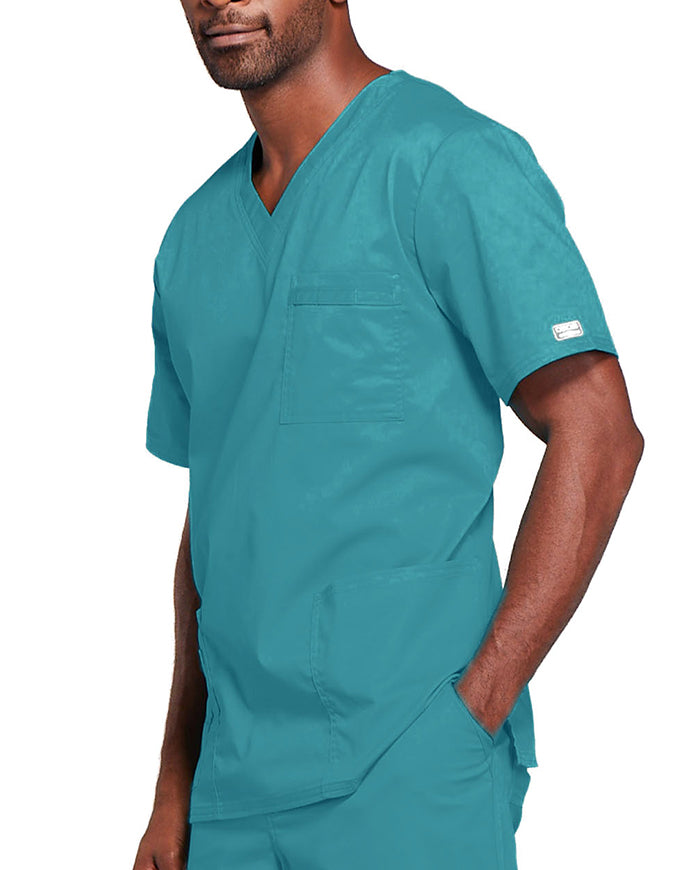 Cherokee Workwear Unisex V-Neck Nurses Scrub Top - Teal Blue