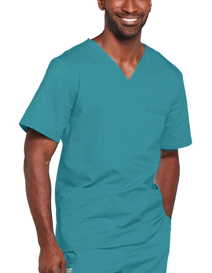 Cherokee Workwear Unisex V-Neck Nurses Scrub Top - Teal Blue