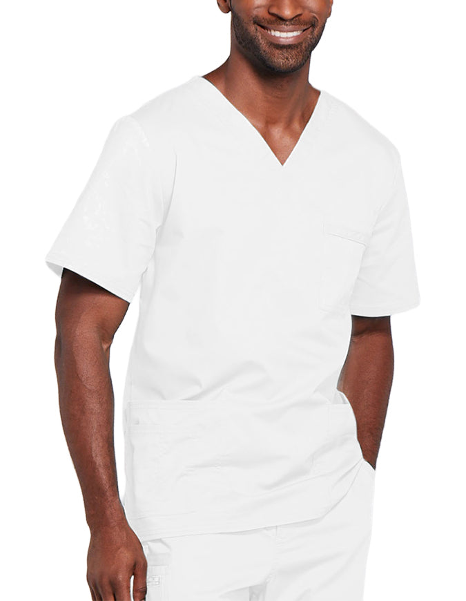 Cherokee Workwear Unisex V-Neck Nurses Scrub Top - White