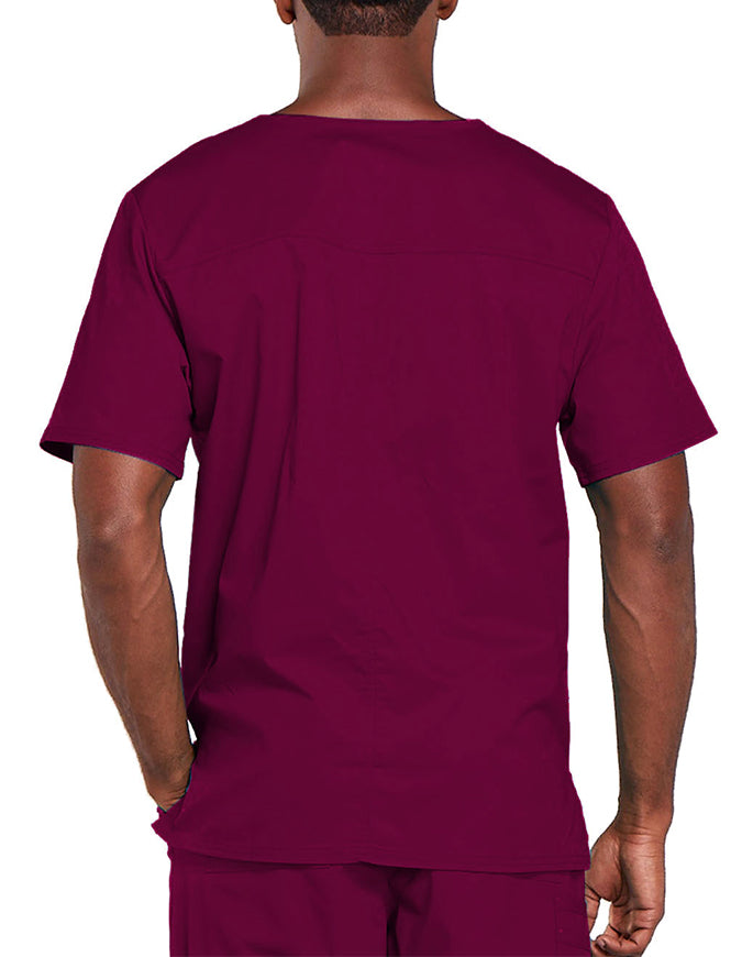 Cherokee Workwear Unisex V-Neck Nurses Scrub Top - Wine