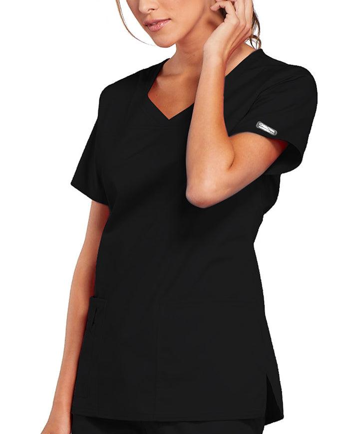 Cherokee Workwear Women's V-Neck Nursing Scrub Top Black