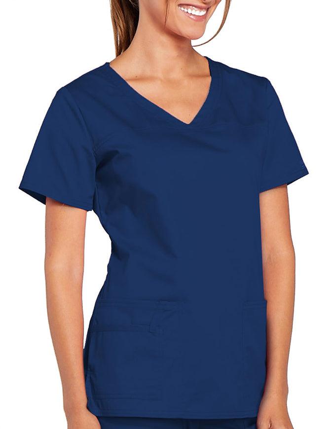 Cherokee Workwear Women's V-Neck Nursing Scrub Top Navy