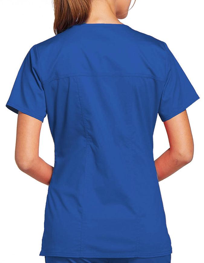 Cherokee Workwear Women's V-Neck Nursing Scrub Top royal