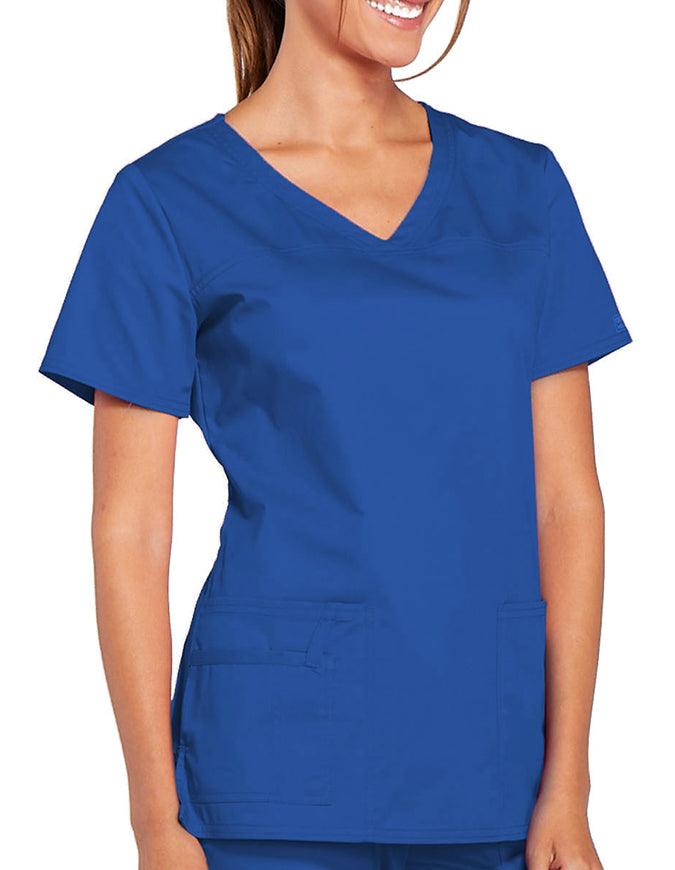 Cherokee Workwear Women's V-Neck Nursing Scrub Top - Royal