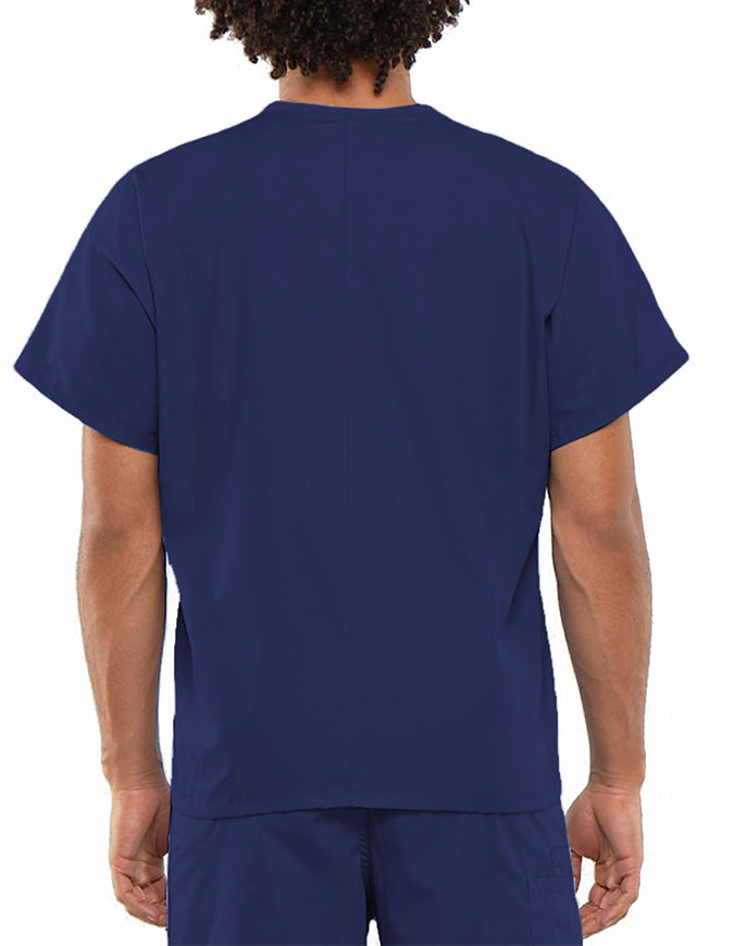 Cherokee Workwear Unisex V-Neck Solid Scrub Top Navy