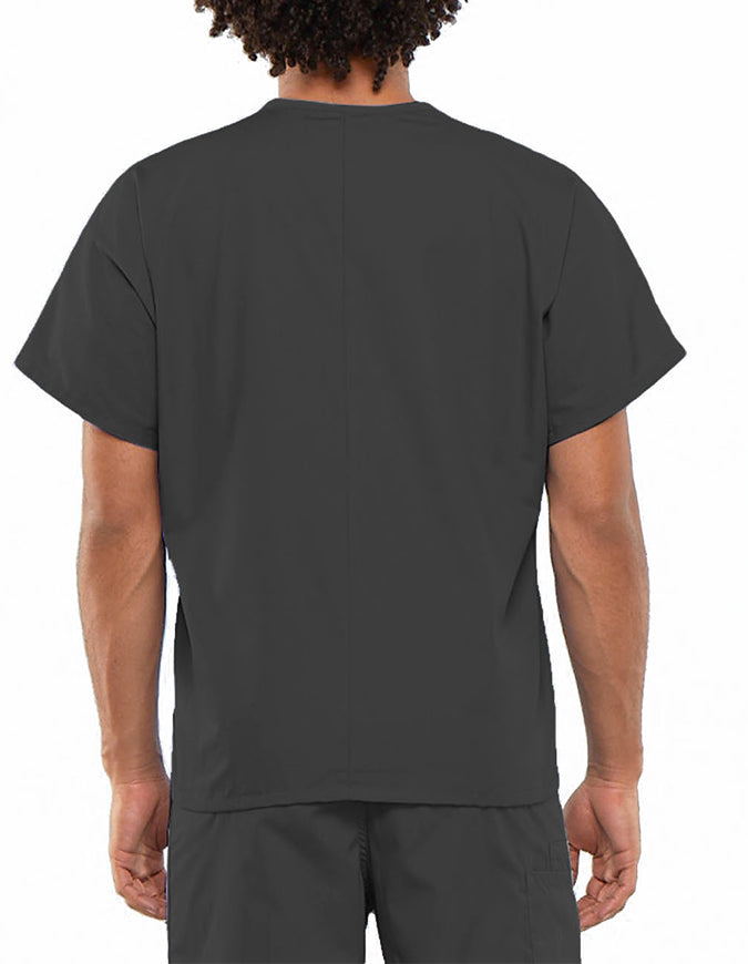 Cherokee Workwear Unisex V-Neck Solid Scrub Top Pewter