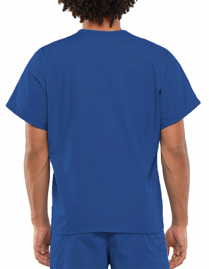 Cherokee Workwear Unisex V-Neck Solid Scrub Top Royal