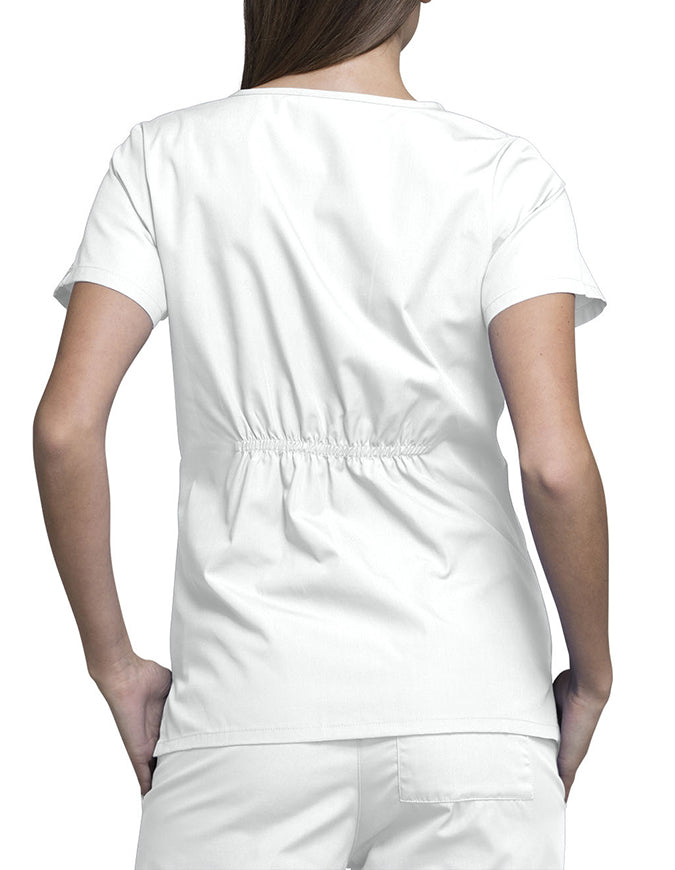 Cherokee Workwear Womens Four Pocket Scrub Top White