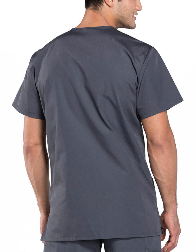 Cherokee Workwear Unisex Three Pocket Scrub Top - Pewter