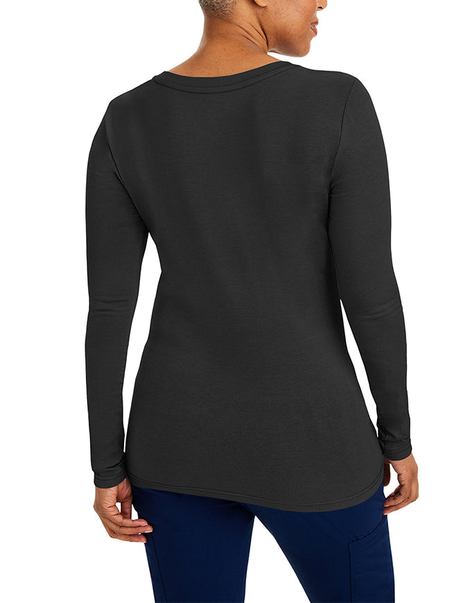 Healing Hands Women's Long Sleeve Melissa Tee - Black