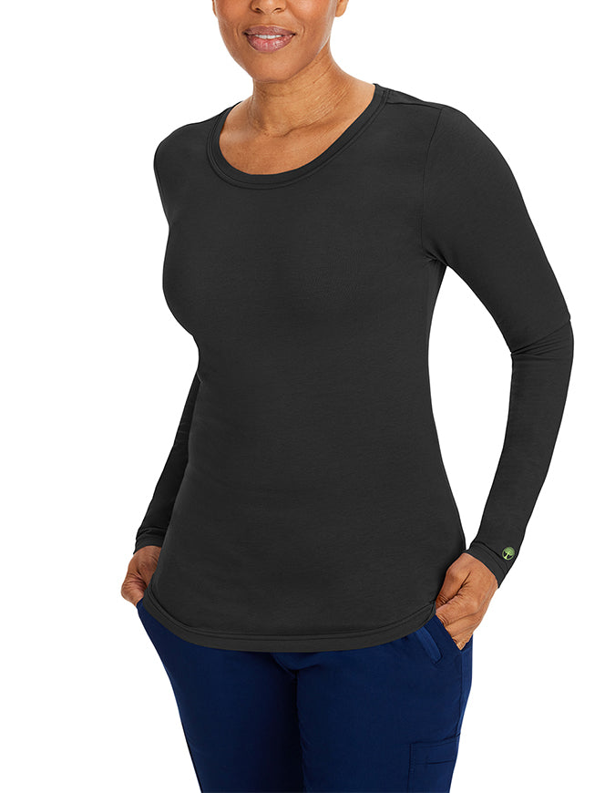 Healing Hands Women's Long Sleeve Melissa Tee - Black