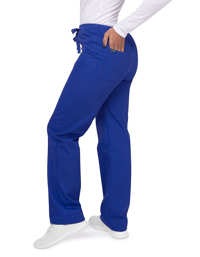 Adar Unisex Two Pockets Drawstring Scrub Pants Royal