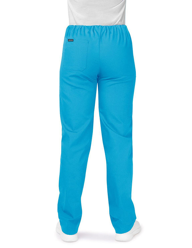 Adar Unisex Two Pockets Drawstring Scrub Pants Surgical Turquoise