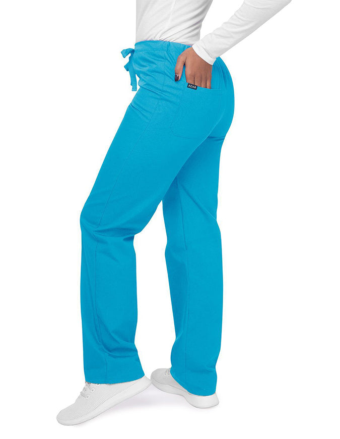 Adar Unisex Two Pockets Drawstring Scrub Pants Surgical Turquoise