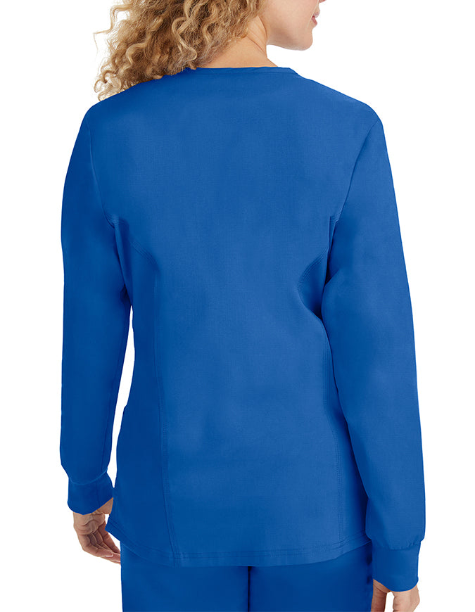 Healing Hands Purple Label Women's Snap Front Daisy Scrub Jacket - Royal