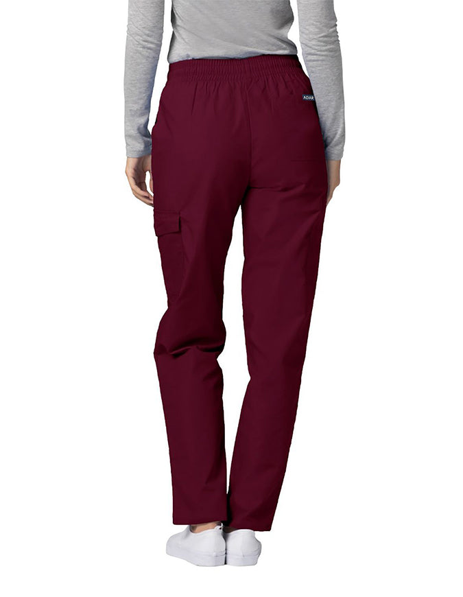 Adar 30 Inch Unisex Medical Cargo Scrub Pants Burgundy