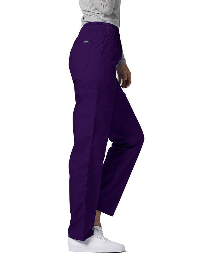 Adar 30 Inch Unisex Medical Cargo Scrub Pants Purple