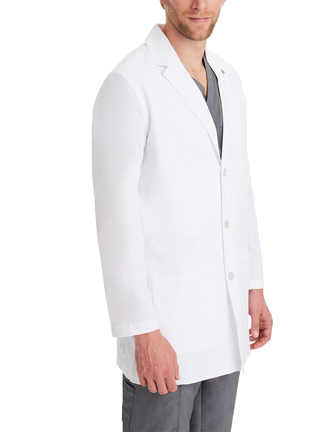 Healing Hands 35.5 Inches Men's Logan Lab Coat - Whtie