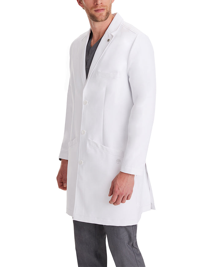 Healing Hands 39 Inches Men's Lyndon Lab Coat - White