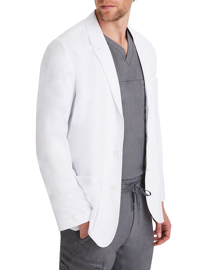 Healing Hands Mens's Leo Lab Coat - White