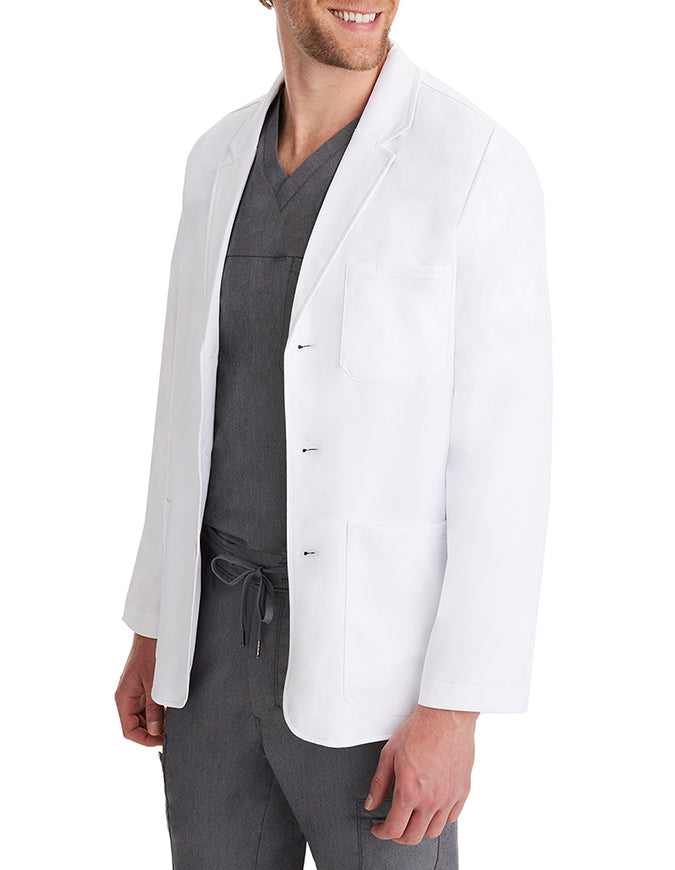 Healing Hands Mens's Leo Lab Coat - White