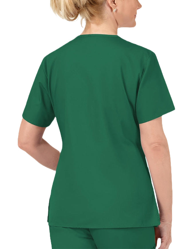 WonderWink 27.75 Inch Women's The Bravo V-Neck Nursing Top - Hunter Green