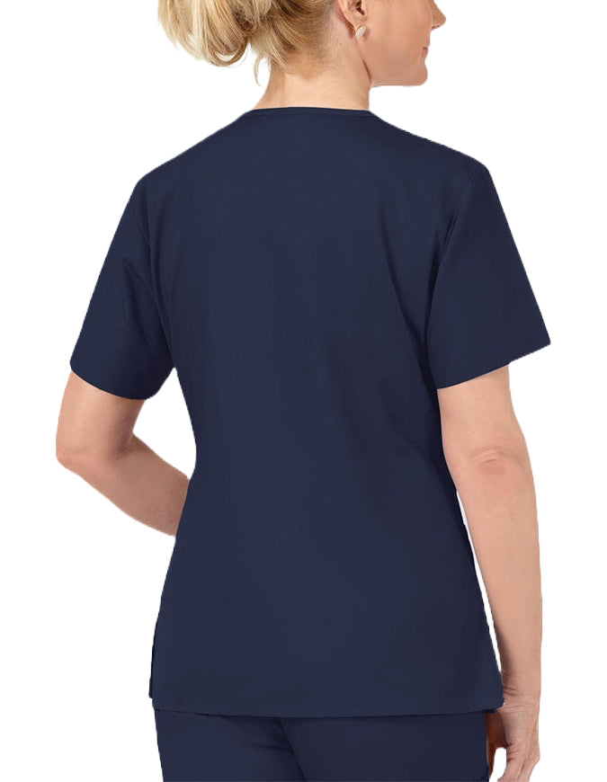 WonderWink 27.75 Inch Women's The Bravo V-Neck Nursing Top - Navy