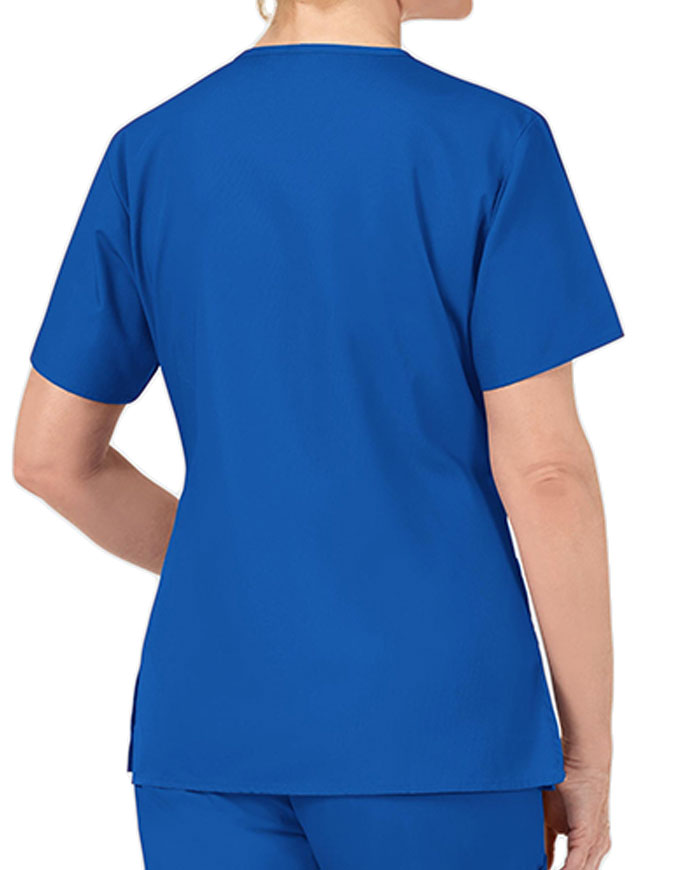 WonderWink 27.75 Inch Women's The Bravo V-Neck Nursing Top - Royal