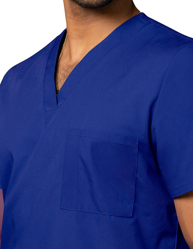 Adar 28.5 Inch Unisex V-Neck Nursing Scrub Top Royal Blue